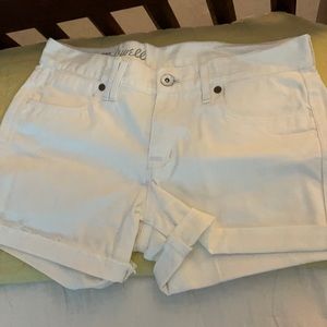 Madewell White Jean Shorts 26